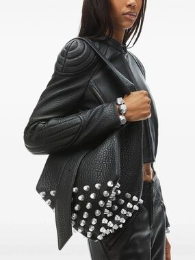 Alexander Wang Medium Rex Shoulder Bag Black Leather
